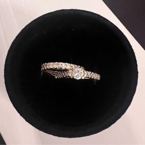 14k Gold wedding ring + band